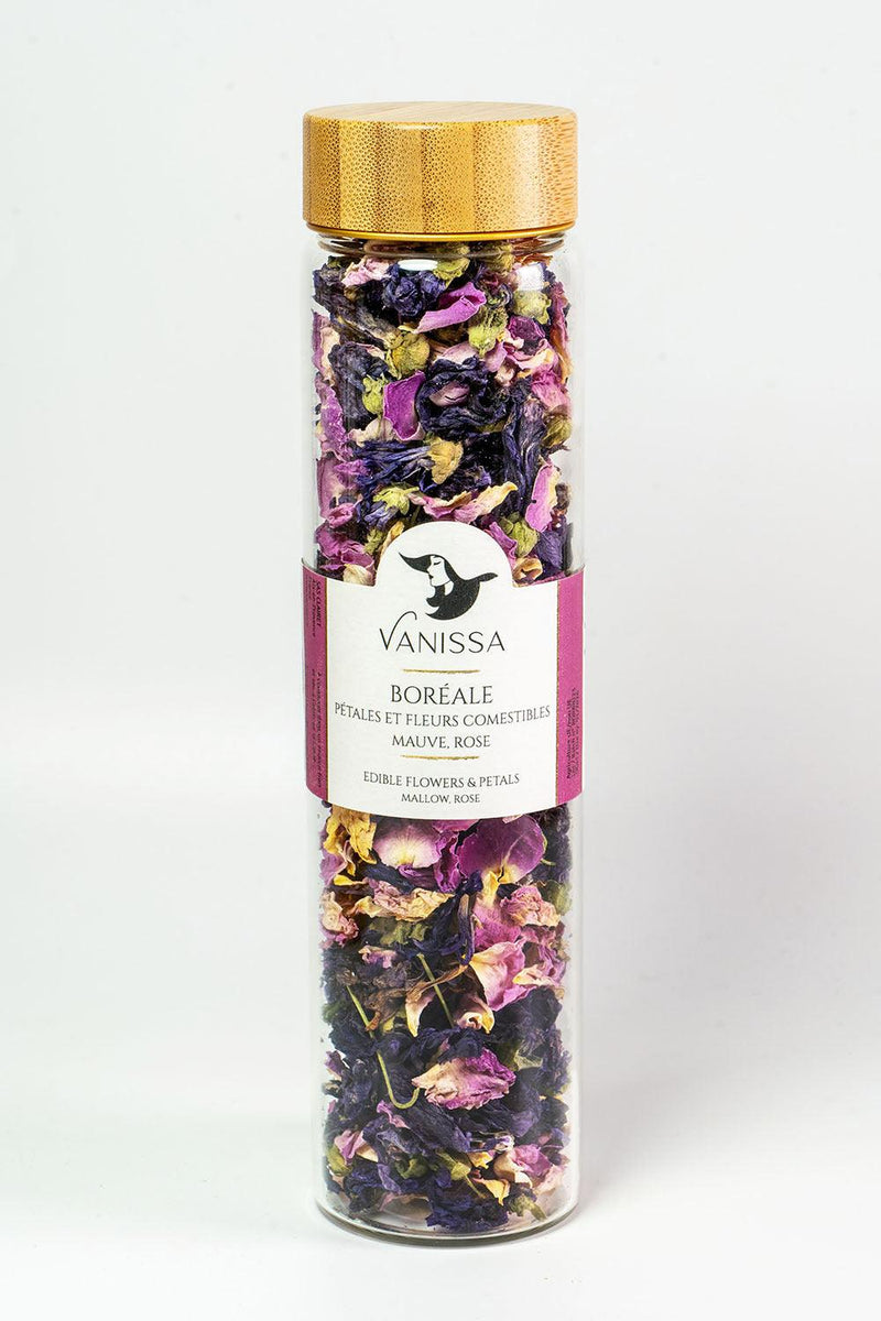 Vanissa “Boreale” Edible Flower Petals: Mallow, Rose