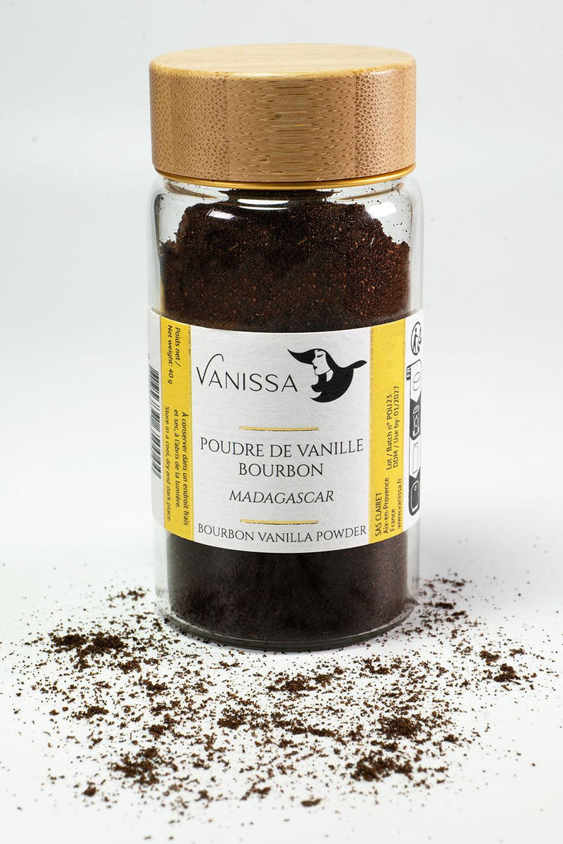 Polvere di Vaniglia Bourbon di Madagascar - 100% da Baccelli di Vaniglia  interi