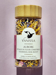 Aurore : Edible Flower Petals - Sunflower, Rose, Cornflower