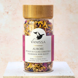 Aurore : Edible Flower Petals - Sunflower, Rose, Cornflower