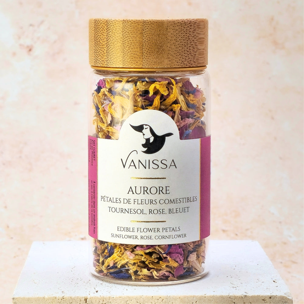 Aurore : Edible Flower Petals - Sunflower, Rose, Cornflower